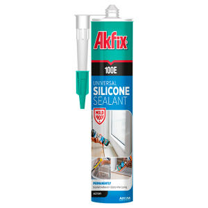 AKFIX 100E Универсальный силикон, 280мл. Прозрачный AKFIX 100E Универсальный силикон, 280мл. Прозрачный