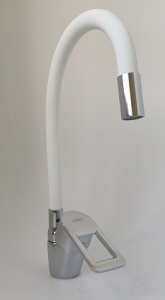 LEMEN LB 91428-W9 кухня белый гибкий излив, гайка LEMEN LB 91428-W9 кухня белый гибкий излив, гайка
