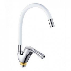 LEMEN LB 91477-W9 кухня белый гибкий излив, гайка LEMEN LB 91477-W9 кухня белый гибкий излив, гайка